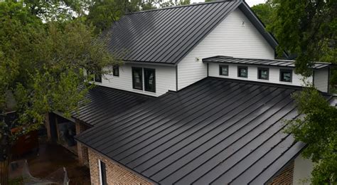 black metal roof on house|black metal roofing problems.